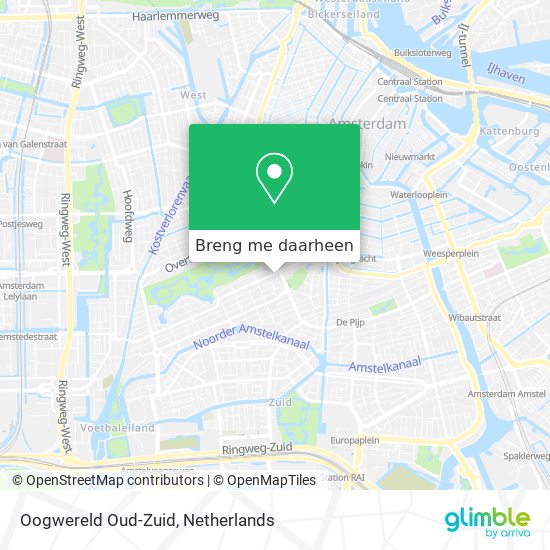 Oogwereld Oud-Zuid kaart