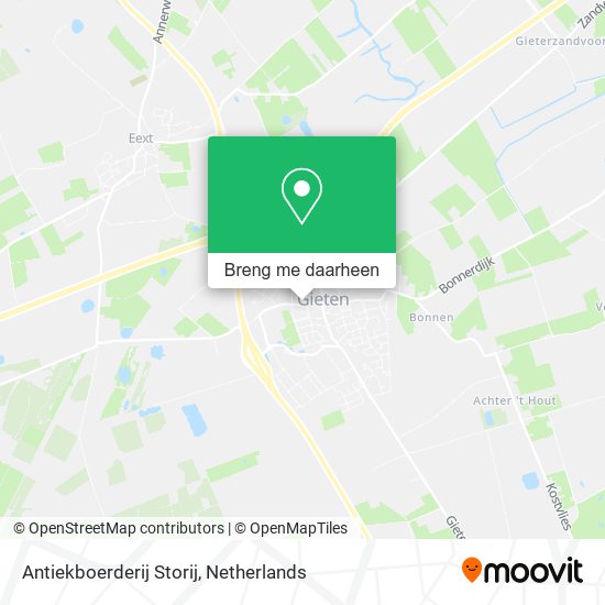 Antiekboerderij Storij kaart