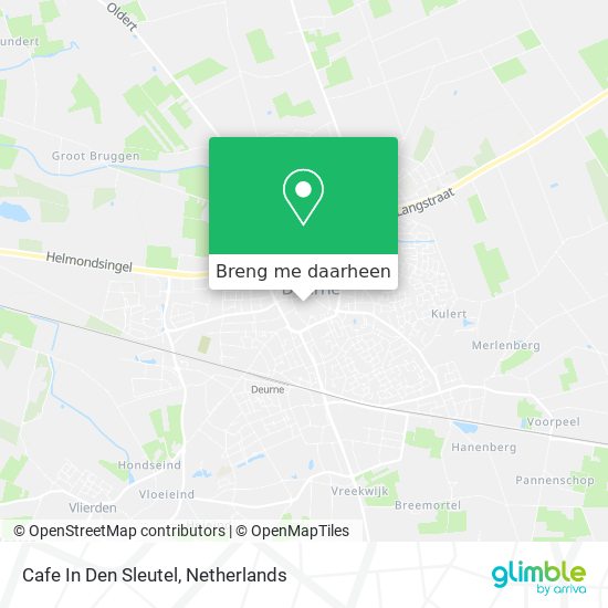 Cafe In Den Sleutel kaart