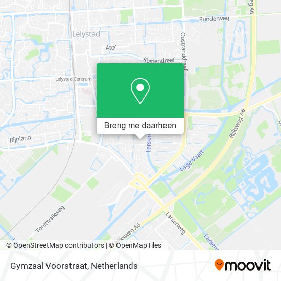 Gymzaal Voorstraat kaart