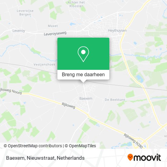 Baexem, Nieuwstraat kaart