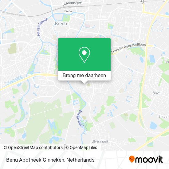 Benu Apotheek Ginneken kaart