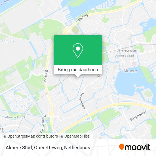 Almere Stad, Operetteweg kaart