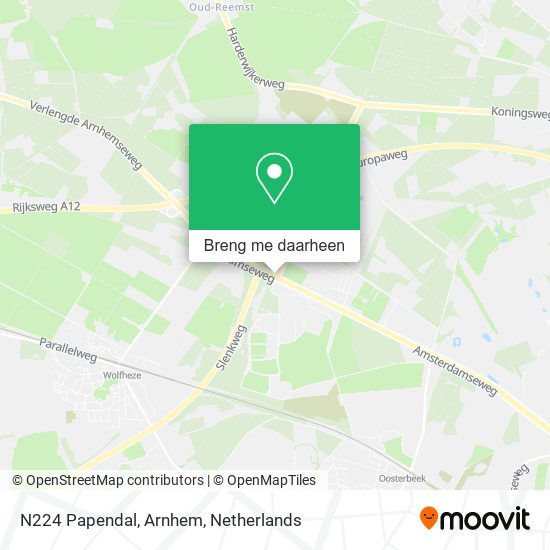 N224 Papendal, Arnhem kaart