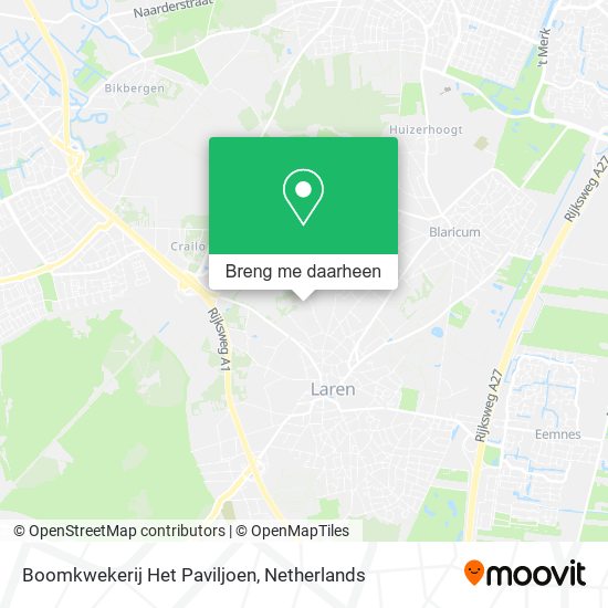 Boomkwekerij Het Paviljoen kaart