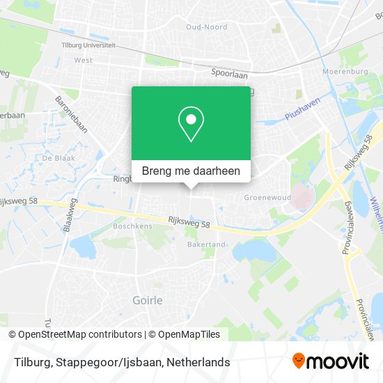 Tilburg, Stappegoor/Ijsbaan kaart