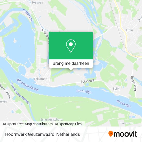 Hoornwerk Geuzenwaard kaart