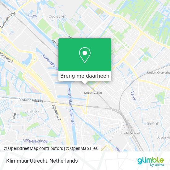 Klimmuur Utrecht kaart