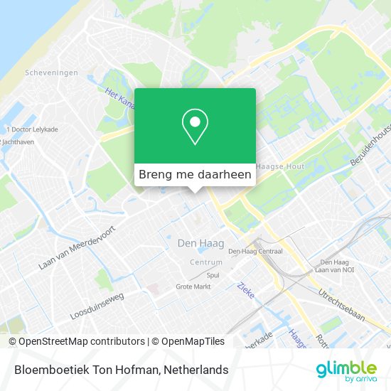Bloemboetiek Ton Hofman kaart