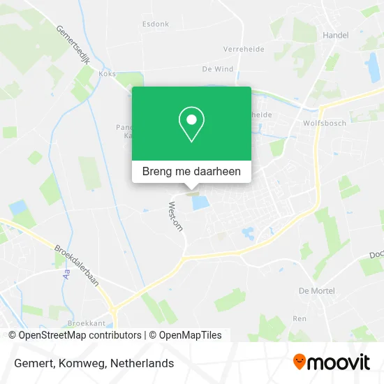 Gemert, Komweg kaart