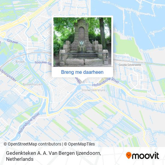 Gedenkteken A. A. Van Bergen Ijzendoorn kaart