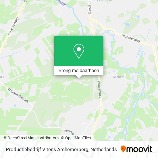 Productiebedrijf Vitens Archemerberg kaart