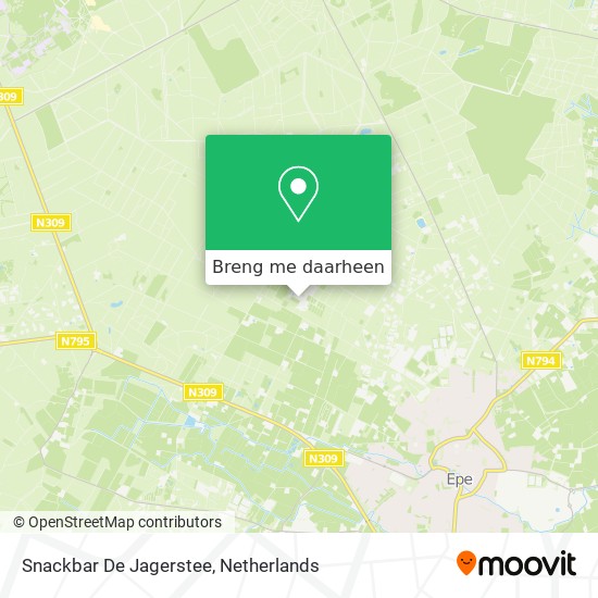 Snackbar De Jagerstee kaart