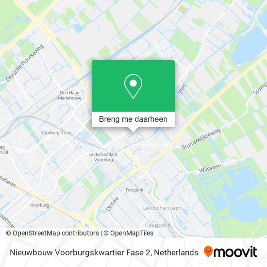 Nieuwbouw Voorburgskwartier Fase 2 kaart