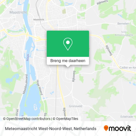 Meteomaastricht West-Noord-West kaart