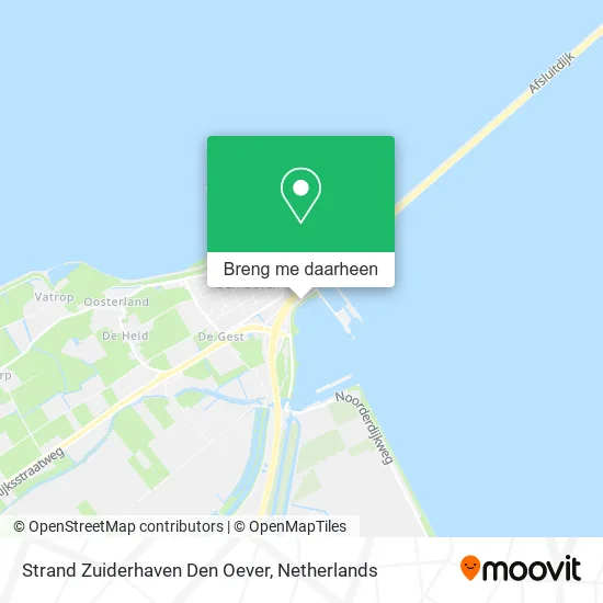 Strand Zuiderhaven Den Oever kaart