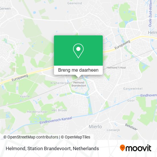 Helmond, Station Brandevoort kaart