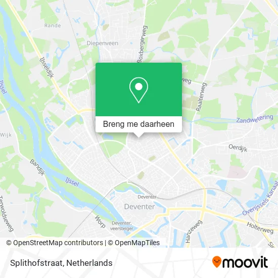 Splithofstraat kaart