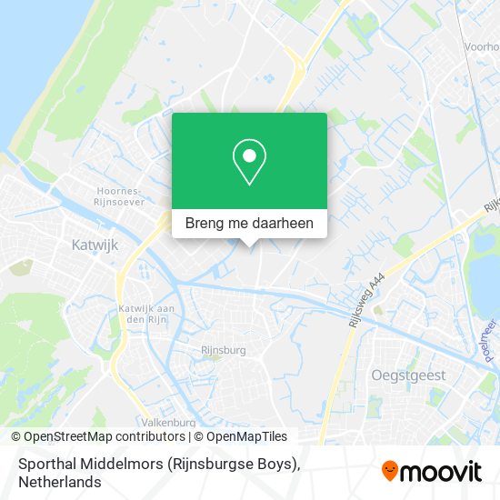 Sporthal Middelmors (Rijnsburgse Boys) kaart
