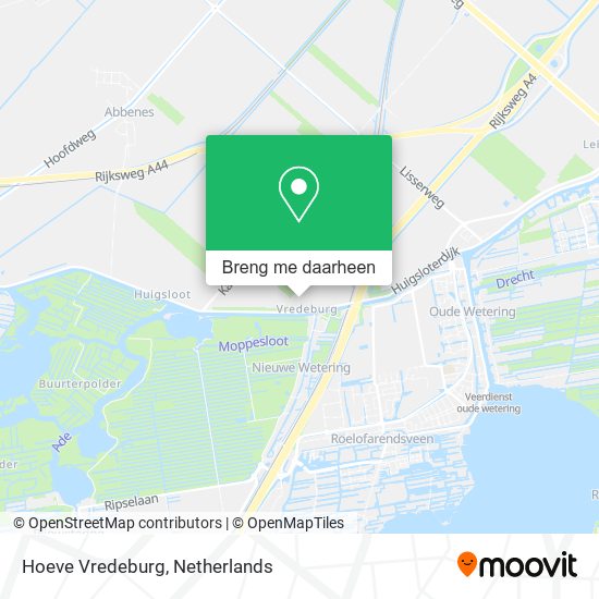 Hoeve Vredeburg kaart