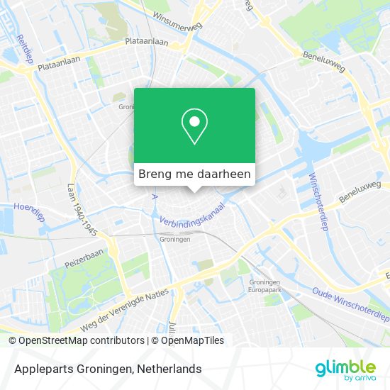 Appleparts Groningen kaart