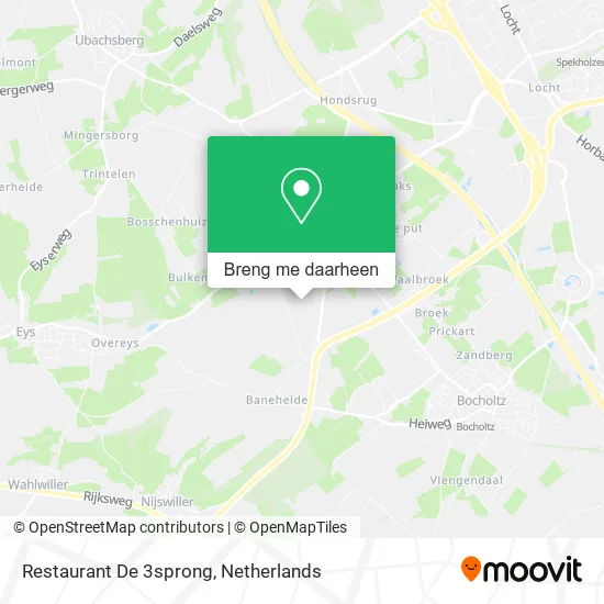 Restaurant De 3sprong kaart