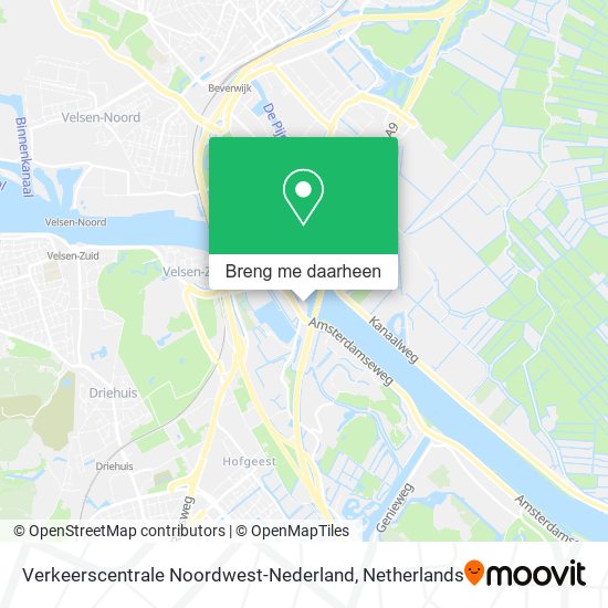 Verkeerscentrale Noordwest-Nederland kaart