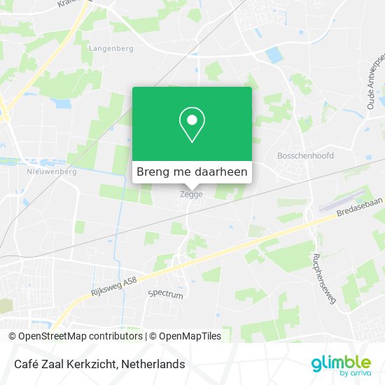 Café Zaal Kerkzicht kaart