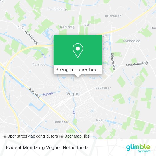 Evident Mondzorg Veghel kaart