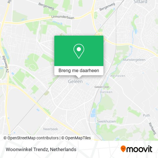 Woonwinkel Trendz kaart