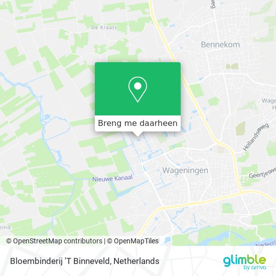 Bloembinderij 'T Binneveld kaart