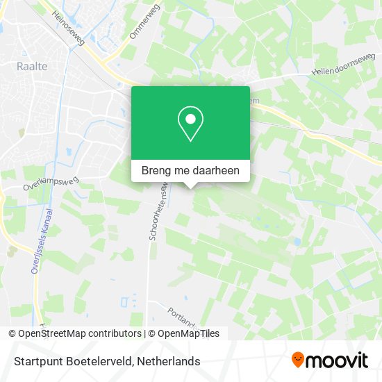 Startpunt Boetelerveld kaart