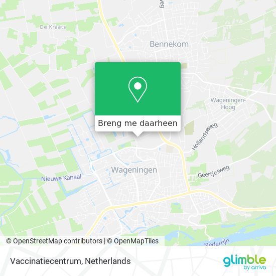 Vaccinatiecentrum kaart