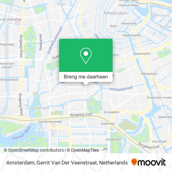 Amsterdam, Gerrit Van Der Veenstraat kaart