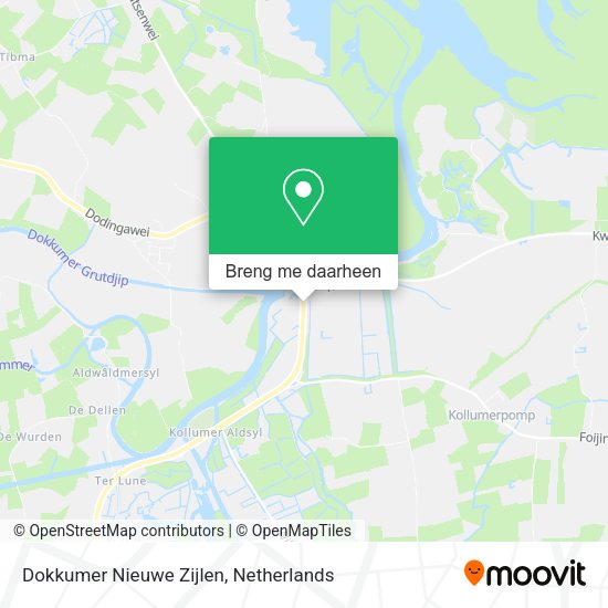 Dokkumer Nieuwe Zijlen kaart