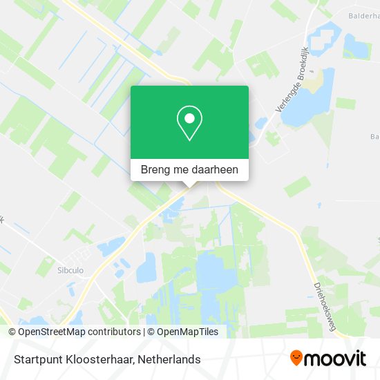 Startpunt Kloosterhaar kaart