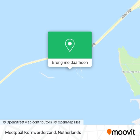 Meetpaal Kornwerderzand kaart