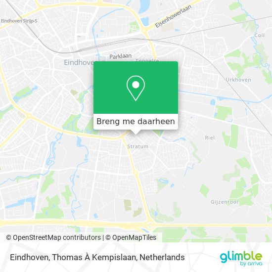 Eindhoven, Thomas À Kempislaan kaart