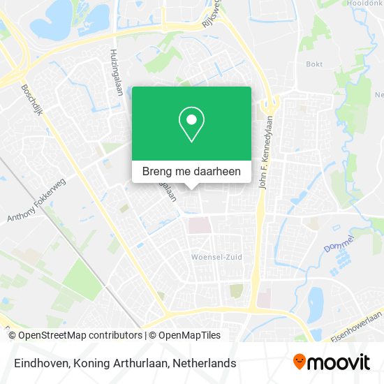 Eindhoven, Koning Arthurlaan kaart
