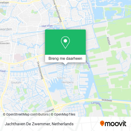 Jachthaven De Zwemmer kaart