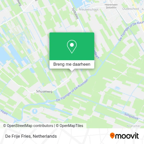 De Frije Fries kaart