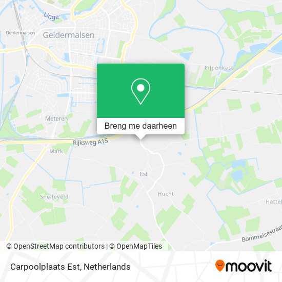 Carpoolplaats Est kaart