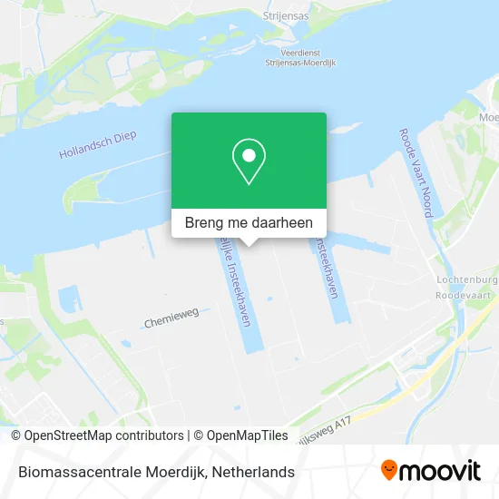 Biomassacentrale Moerdijk kaart