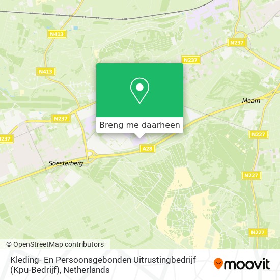 Kleding- En Persoonsgebonden Uitrustingbedrijf (Kpu-Bedrijf) kaart