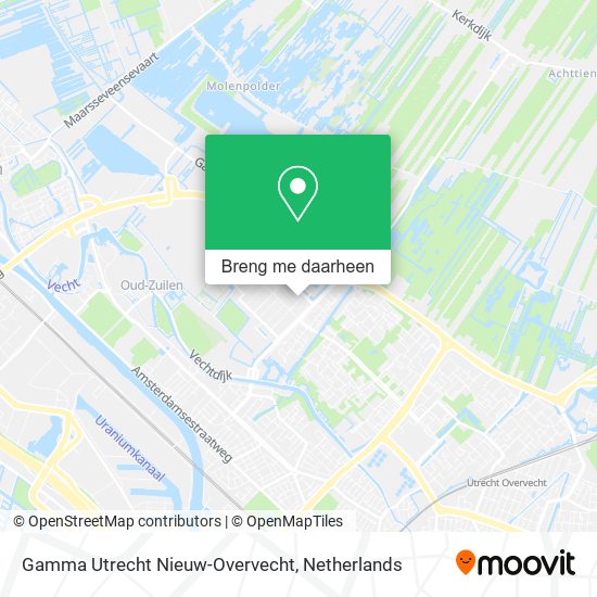 Gamma Utrecht Nieuw-Overvecht kaart