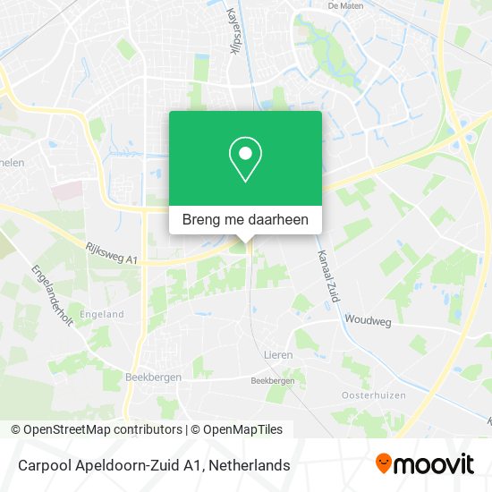 Carpool Apeldoorn-Zuid A1 kaart