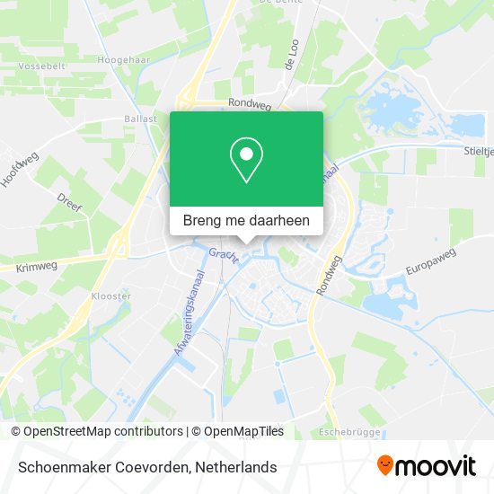 Schoenmaker Coevorden kaart