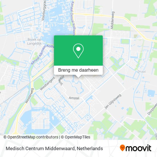 Medisch Centrum Middenwaard kaart