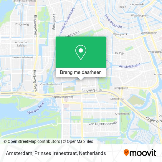 Amsterdam, Prinses Irenestraat kaart