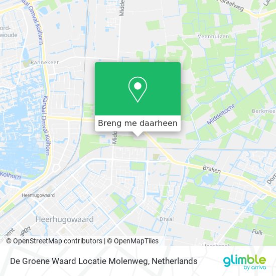 De Groene Waard Locatie Molenweg kaart